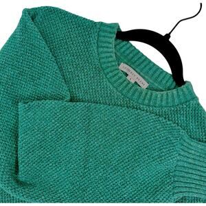 Geoffrey Beene Green Waffle Weave Fishermen Grampacore Sweater L